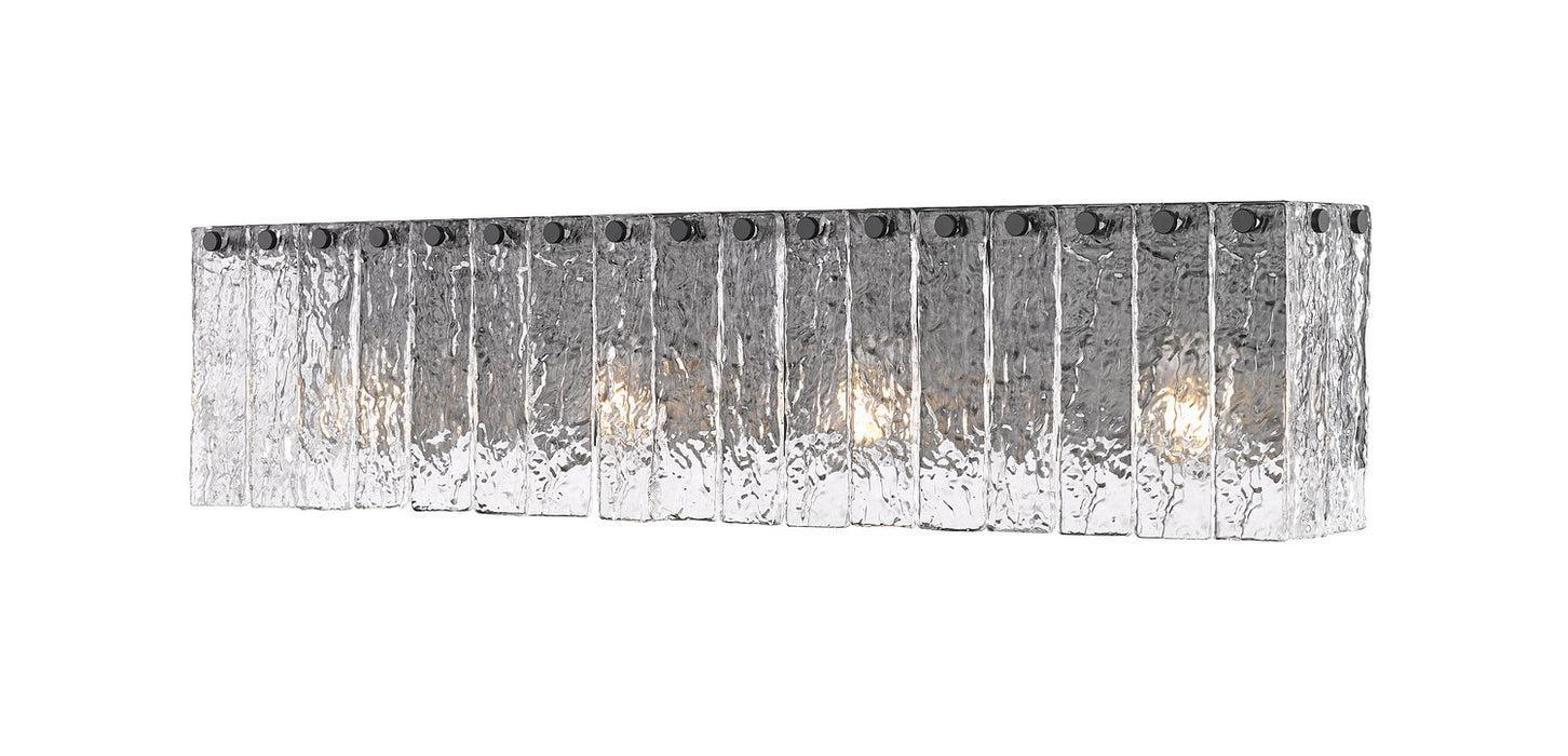 Z-Lite - 1943-4V-MB - Four Light Vanity - Glacier - Matte Black