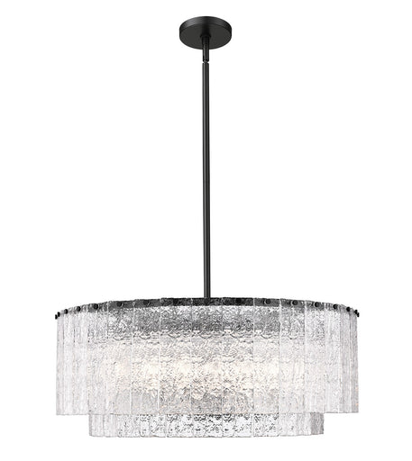 Glacier 12 Light Pendant Matte Black
