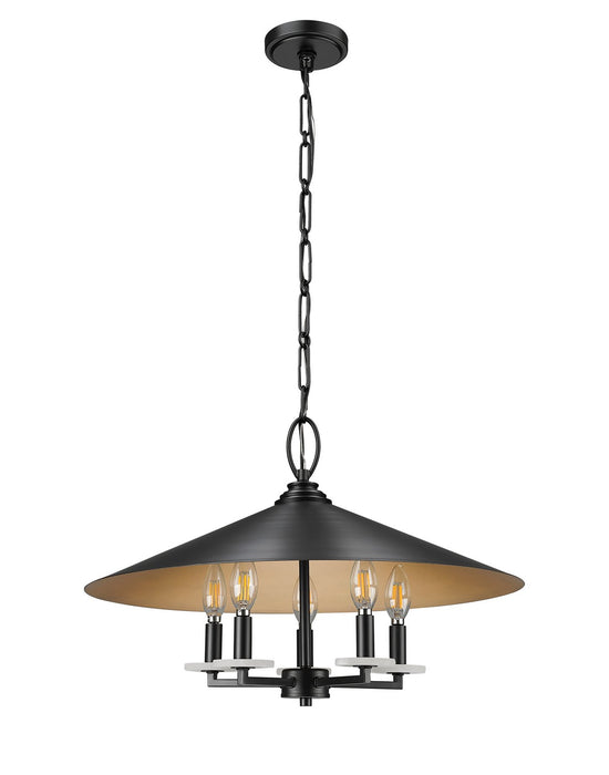 Z-Lite - 1953-22MB - Five Light Pendant - Rialto - Matte Black