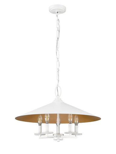 Rialto Five Light Pendant Matte White