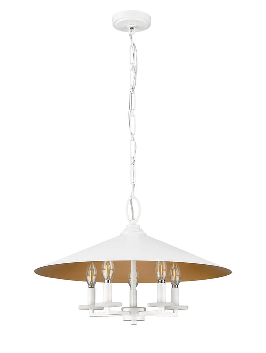 Z-Lite - 1953-22MW - Five Light Pendant - Rialto - Matte White