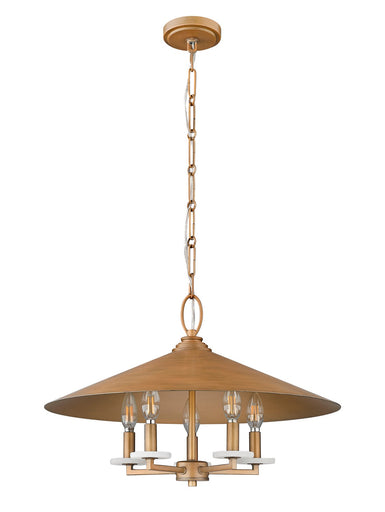 Rialto Five Light Pendant Signature Gold