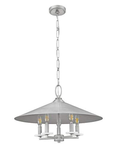Rialto Five Light Pendant Signature Pewter