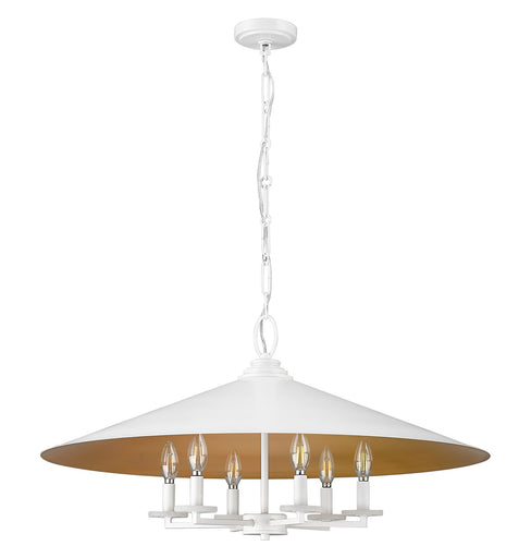 Rialto Six Light Pendant Matte White