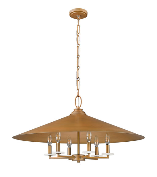 Z-Lite - 1953-32SGD - Six Light Pendant - Rialto - Signature Gold