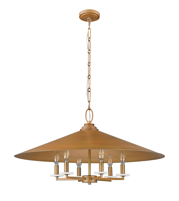 Z-Lite - 1953-32SGD - Six Light Pendant - Rialto - Signature Gold