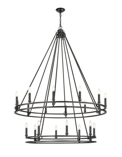 Dennison 20 Light Chandelier Matte Black