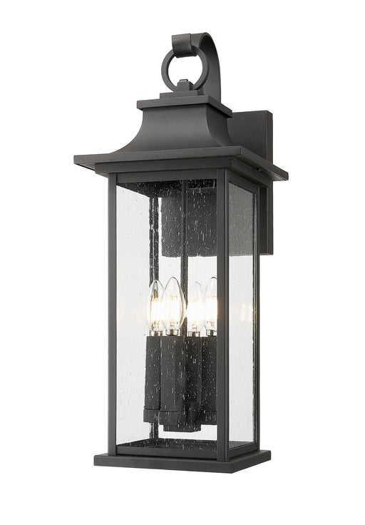 Z-Lite - 5017B-BK - Four Light Outdoor Wall Mount - Tiberius - Black