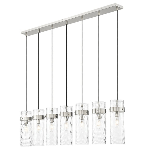 Fontaine Seven Light Linear Chandelier Brushed Nickel