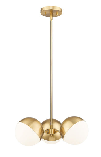 Realm Sphere Three Light Chandelier Modern Gold