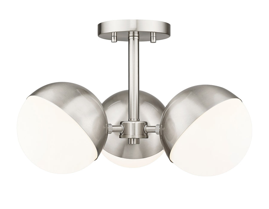Z-Lite - 7517-3SF-BN - Three Light Semi Flush Mount - Realm Sphere - Brushed Nickel