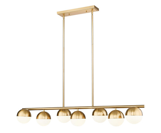 Z-Lite - 7517-7L-MGLD - Seven Light Linear Chandelier - Realm Sphere - Modern Gold
