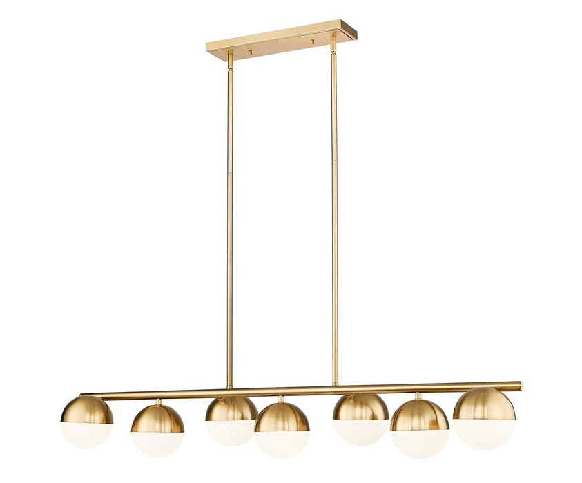 Z-Lite - 7517-7L-MGLD - Seven Light Linear Chandelier - Realm Sphere - Modern Gold