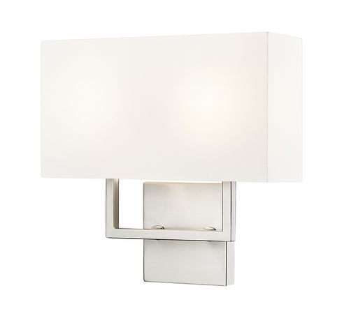 Saxon Two Light Wall Sconce Brushed Nickel