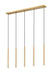 Z-Lite - 919MP24-5L-MGLD-LED - LED Linear Chandelier - Forest - Modern Gold