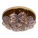 Kalco - 521545PWB - Five Light Flush Mount - HORTENSIA - Polished Winter Brass