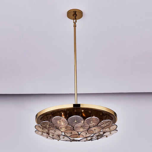 HORTENSIA Five Light Pendant Polished Winter Brass