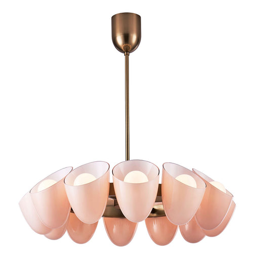 COCOON 12 Light Chandelier Winter Brass