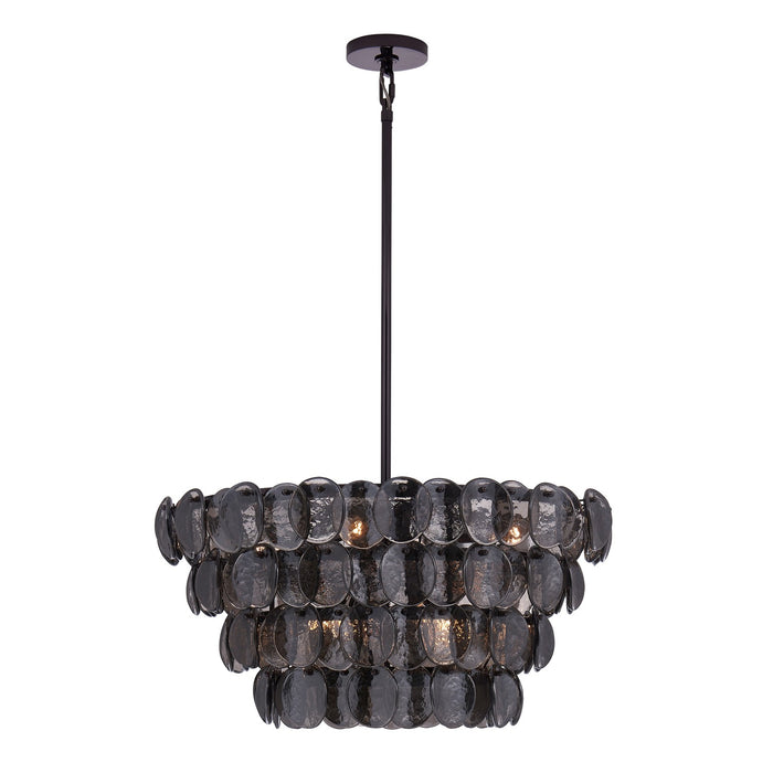 Kalco - 524655BN - Eight Light Pendant - UROKO - Black Nickel