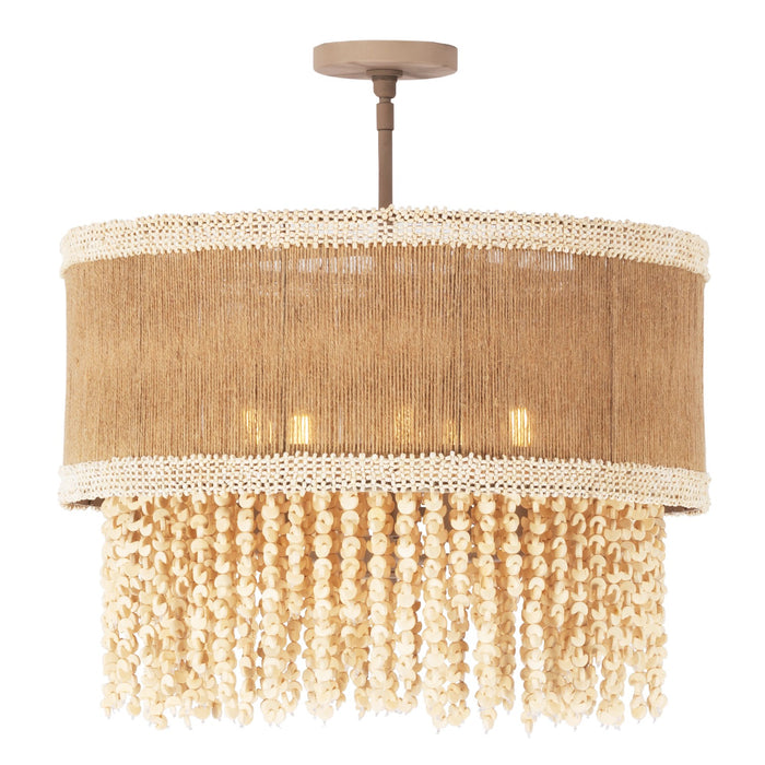 Kalco - 524845JT - Five Light Semi Flush Mount - NATURALE - Jute