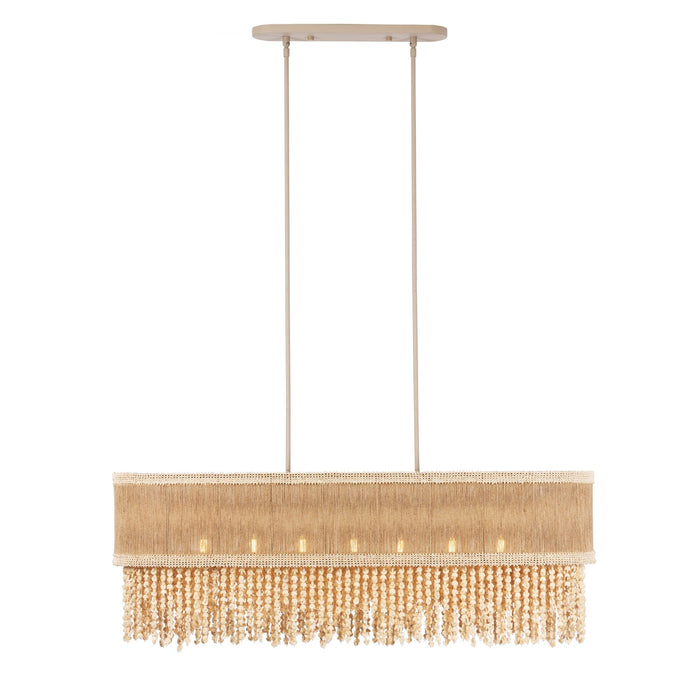 Kalco - 524861JT - Seven Light Island Pendant - NATURALE - Jute