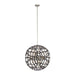 Kalco - 525855BTS - 13 Light Pendant - ENTICE - Matte Black / Tarnish Silver