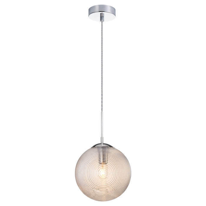 Matteo Lighting - C31002CHCN - One Light Pendant - Maruna - Chrome/Cognac Glass