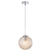 Matteo Lighting - C31002CHCN - One Light Pendant - Maruna - Chrome/Cognac Glass