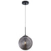 Matteo Lighting - C31002MBSM - One Light Pendant - Maruna - Matte Black/Smoked Glass
