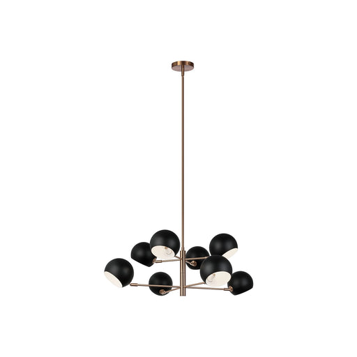 Matteo Lighting - C31708MBAG - Eight Light Chandelier - Orb - Matte Black