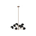 Matteo Lighting - C31708MBAG - Eight Light Chandelier - Orb - Matte Black