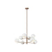 Matteo Lighting - C31708MWAG - Eight Light Chandelier - Orb - Matte White
