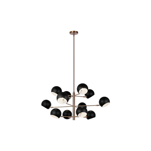 Matteo Lighting - C31712MBAG - 12 Light Chandelier - Orb - Matte Black