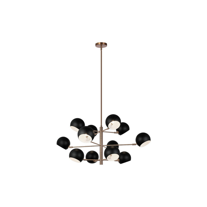 Matteo Lighting - C31712MBAG - 12 Light Chandelier - Orb - Matte Black
