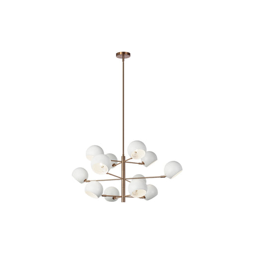 Matteo Lighting - C31712MWAG - 12 Light Chandelier - Orb - Matte White