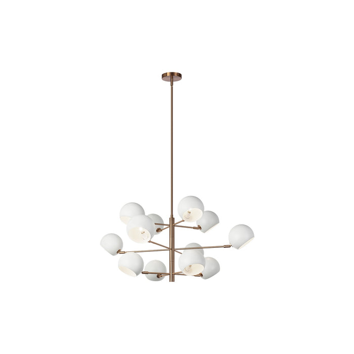 Matteo Lighting - C31712MWAG - 12 Light Chandelier - Orb - Matte White