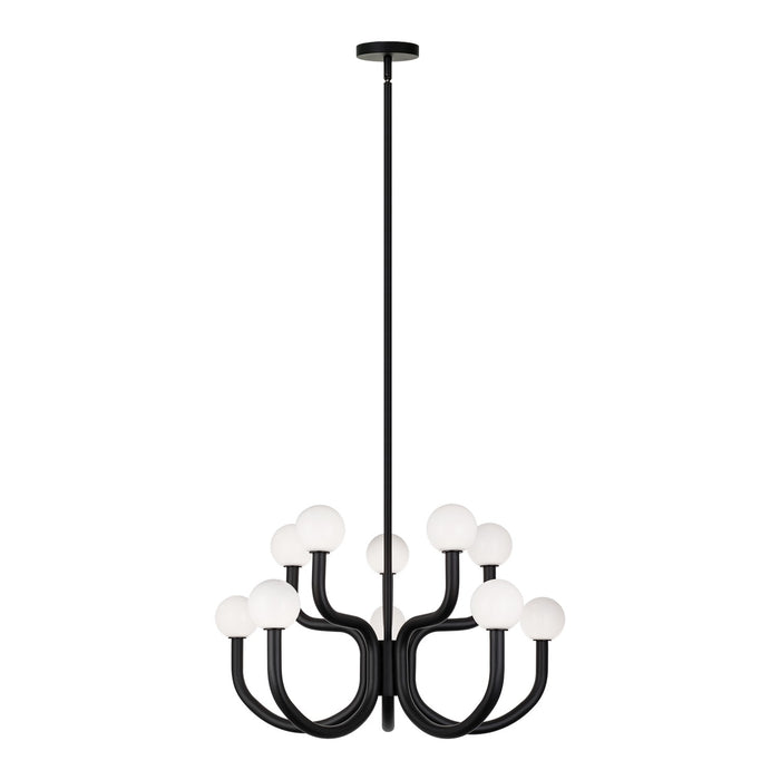 Matteo Lighting - C34210MBOP - Ten Light Chandelier - Joelle - Matte Black