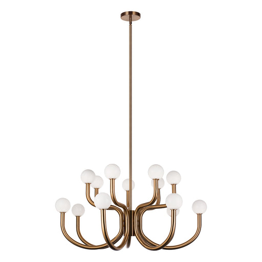 Matteo Lighting - C34214AGOP - 14 Light Chandelier - Joelle - Aged Gold Brass