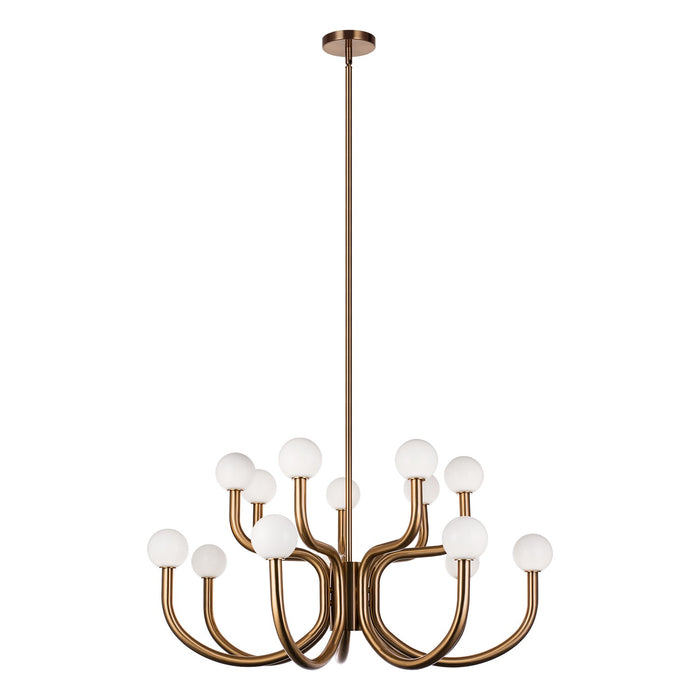 Matteo Lighting - C34214AGOP - 14 Light Chandelier - Joelle - Aged Gold Brass