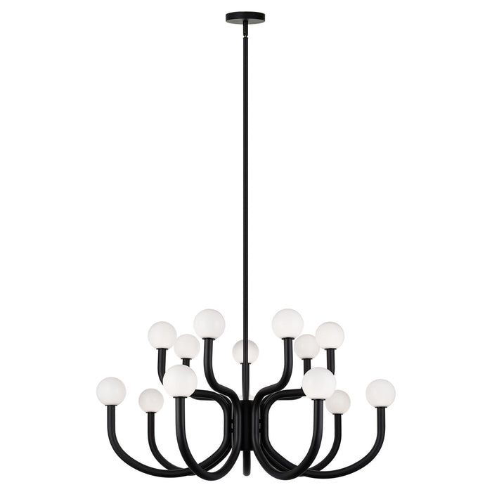 Matteo Lighting - C34214MBOP - 14 Light Chandelier - Joelle - Matte Black