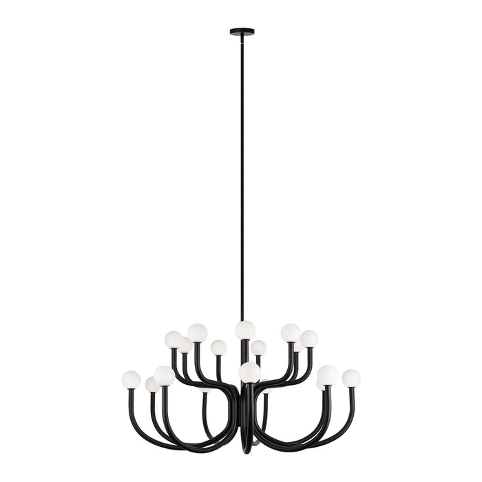 Matteo Lighting - C34218MBOP - 18 Light Chandelier - Joelle - Matte Black