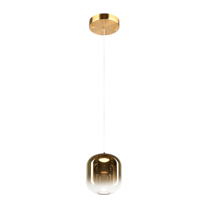 Matteo Lighting - C37401AGAG - One Light Pendant - Refrax - Aged Gold Brass
