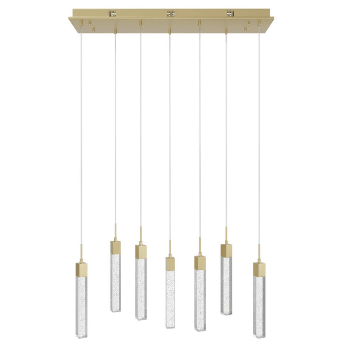 Avenue Lighting - HF1900-7-GL-BB - LED Pendant - The Original Glacier - Brushed Brass