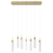Avenue Lighting - HF1900-7-GL-BB-SNW - LED Pendant - The Original Glacier - Brushed Brass