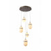 Avenue Lighting - HF2905-AB - Five Light Pendant - Sedona - Alabster / Aged Brass