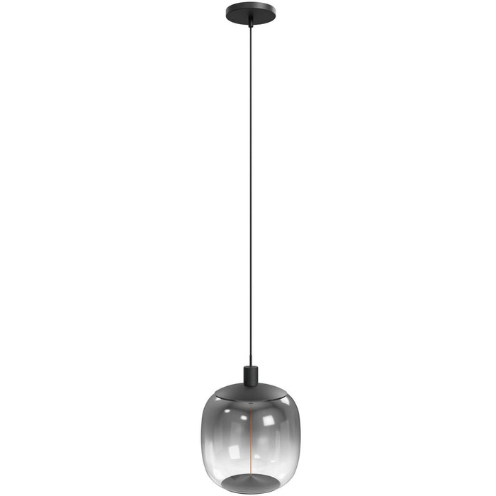 Avenue Lighting - HF9171-BK - One Light Pendant - Monaco - Black+Smoky