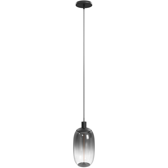 Avenue Lighting - HF9172-BK - One Light Pendant - Monaco - Black+Smoky