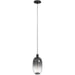 Avenue Lighting - HF9172-BK - One Light Pendant - Monaco - Black+Smoky