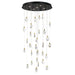 ET2 - E11070-122BKPG - LED Pendant - Pebble - Black / Polished Gold
