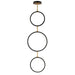 ET2 - E24321-BKGLD - LED Pendant - Hoopla - Black / Gold
